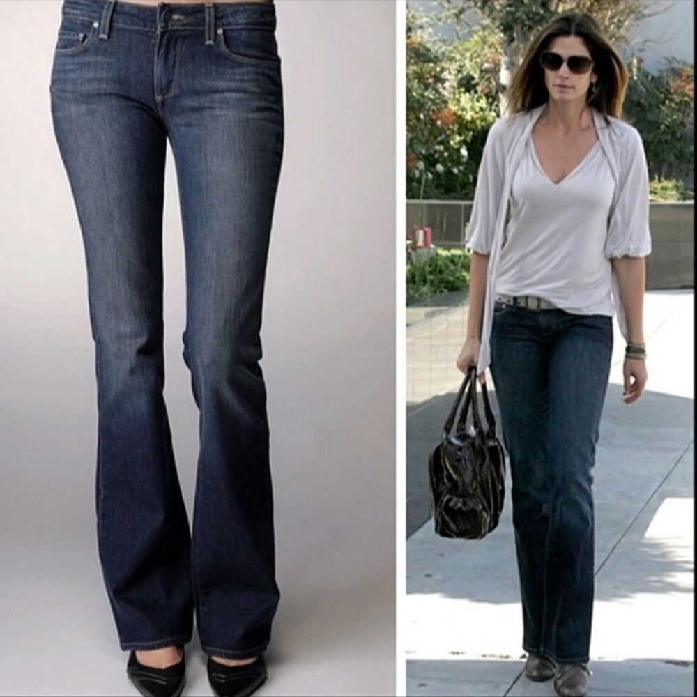 Paige Jeans Hollywood Hills y2k dark wash bootcut size 28